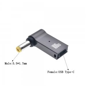 Переходник с  Type-C на 5.5 - 1.7мм (100w)