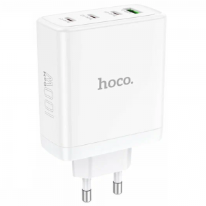 Сетевое зарядное устройство HOCO N31 PD100W (3 Type-C/1USB) (белый)