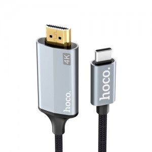 Type-C на HDMI кабель Hoco 4K UA13 1,8 m черный