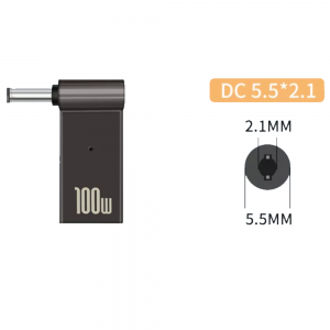 Переходник с  Type-C на 5.5 - 2.1мм (100w)