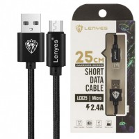 USB кабель Lenyes LC825 micro USB 0.25m (черный)