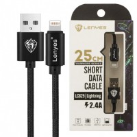 USB кабель Lenyes LC825 Lightning 0.25m (черный)