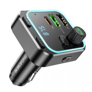 FM-модулятор Borofone BC53 USB-C PD20W+USB-A QC18W/BT5.0 Total 38W
