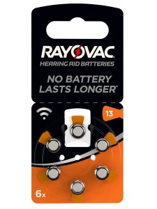Батарейка для слуховых аппаратов Varta RAYOVAC ZA13 P13 PR48 6шт.