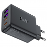 Cетевое зарядное устройство AceFast A61 PD 45W GaN (2 Type-C + 2 USB) (Черный)
