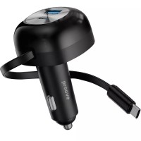 АЗУ Proove Pulsar 65W (Type-C + USB) + Retractable Type-C Cable