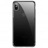 Силиконовый чехол Oucase для iPhone XS Max черно-прозрачный