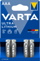 Батарейка Varta Ultra Lithium AAA, LR03, 4шт