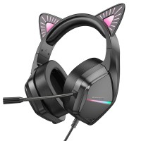 Наушники BOROFONE BO106 Cute cat (USB+3.5mm/2m) Cat