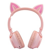 Беспроводные наушники Borofone BO18 Cat ear (розовый)