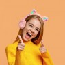 Беспроводные наушники Borofone BO18 Cat ear (розовый)