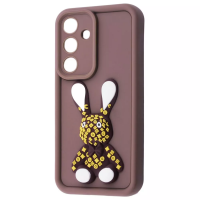 Чехол Pretty Things Case Samsung Galaxy S24 (brown/rabbit)