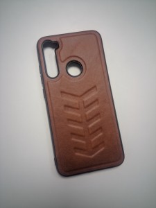 Чехол силиконовый для Redmi Note 8, кожа с тиснением