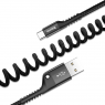 Кабель Baseus Fish-eye Spring Data Cable USB For Type-C 2A 1M Черный
