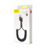 Кабель Baseus Fish-eye Spring Data Cable USB For Type-C 2A 1M Черный