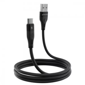 Кабель Proove Soft Silicone USB to Type-C 1М (чёрный)