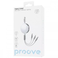 Кабель Proove Triple Sync 3 in 1 Type-C + Micro USB + Lightning (1.2m)