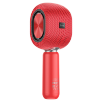 Микрофон караоке с колонкой HOCO BK8 Cool Hi (красный)