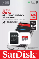 Карта памяти Sandisk Ultra 128GB MicroSD A1 140MB/s Full HD Video New Sealed