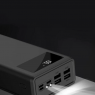 Портативная батарея с фонариком XO PR123 30000 mAh Power Bank (Черный)