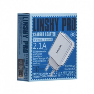 Сетевое зарядное устройство Proda PD-A22 Linshy Pro 2.1A 2*USB