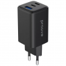 Cетевое зарядное устройство Proove Pocket GaN 65W (2 Type-C + USB) (Черный)