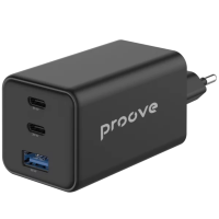 Cетевое зарядное устройство Proove Pocket GaN 65W (2 Type-C + USB) (Черный)