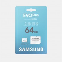 КАРТА ПАМЯТИ Samsung EVO Plus 64 GB чтение/запись до 130MB/s