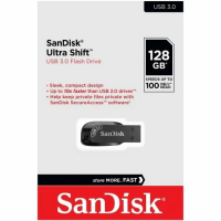 SanDisk Ultra Shift USB 3.0 Gen 1 Flash Drive - 128GB (чёрный)