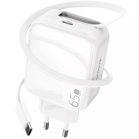 Сетевое зарядное устройство Proove Fixtape GaN Type-C 65W (белый)