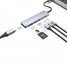 Type-C-Хаб Proove Iron Link 7 in 1 (2*Type-C + 2*USB3.0 + HDMI + SD/TF)