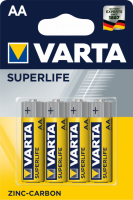 Батарея VARTA ZINC-CARBON SUPERLIFE AA 4шт.2006101414