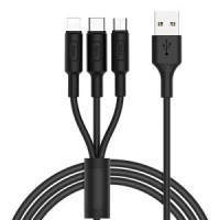 USB кабель Hoco X25 3in1 Lightning Micro-USB Type-C