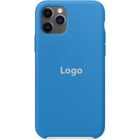Чехол Silicone Logo для iPhone 11 Pro (голубой)