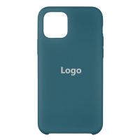 Чехол Silicone Logo для iPhone 11 Pro (зелёно голубоватый)