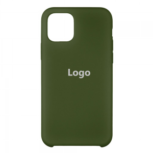 Чехол Silicone Logo для iPhone 11 Pro (хаки)