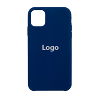 Чехол Silicone Logo для iPhone 11 Pro max (тёмно синий)