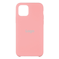 Чехол Silicone Logo для iPhone 11 Pro Max (нежно розовый)