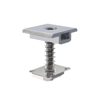 Зажим для солнечных панелей с заземляющей пластиной, межпанельный